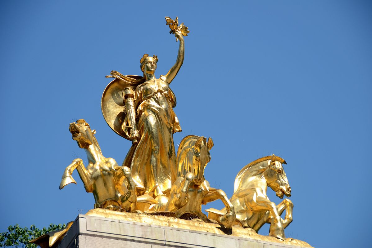 02B Maine Monument At Central Park Southwest Corner Is Topped By Figures Representing Columbia Triumphant Leading A Seashell Chariot Of 3 Hippocampi